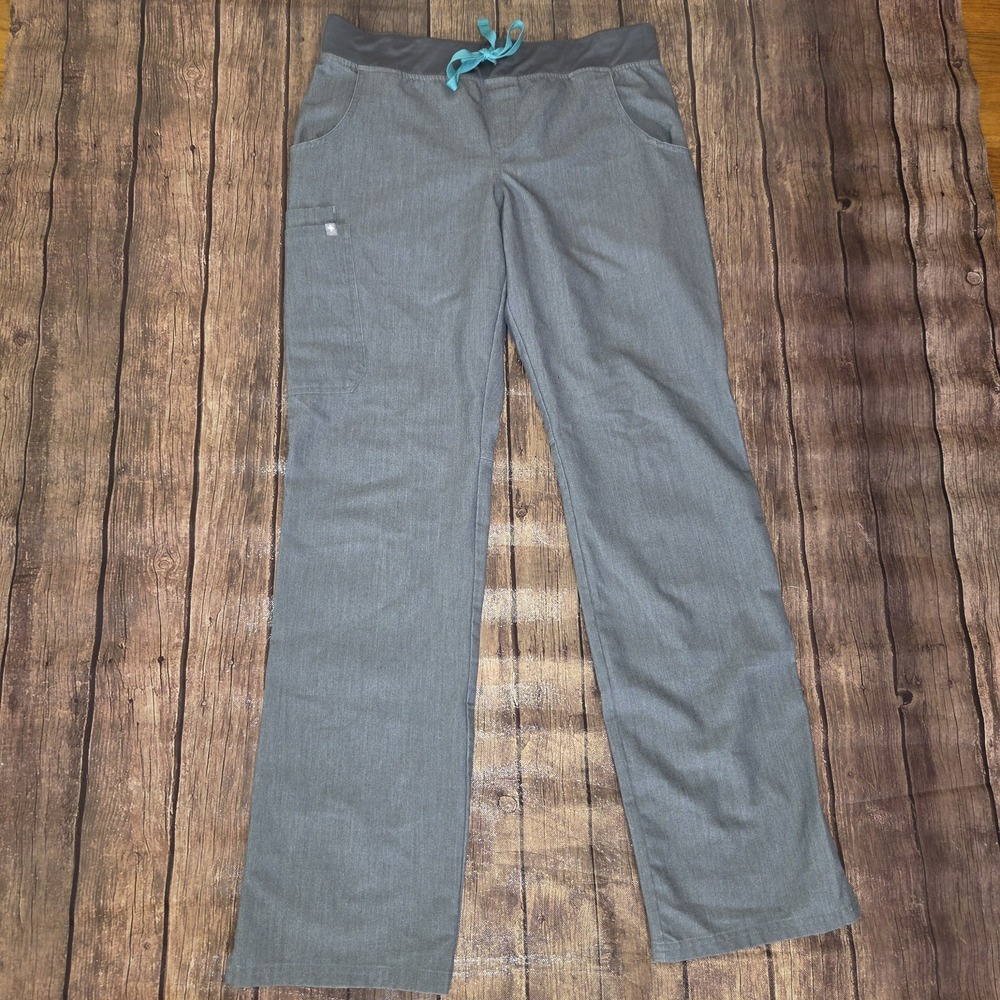 FIGS Kade Cargo Scrub Pants Womens MT Tall Graphite Gray FIONx Medical Work